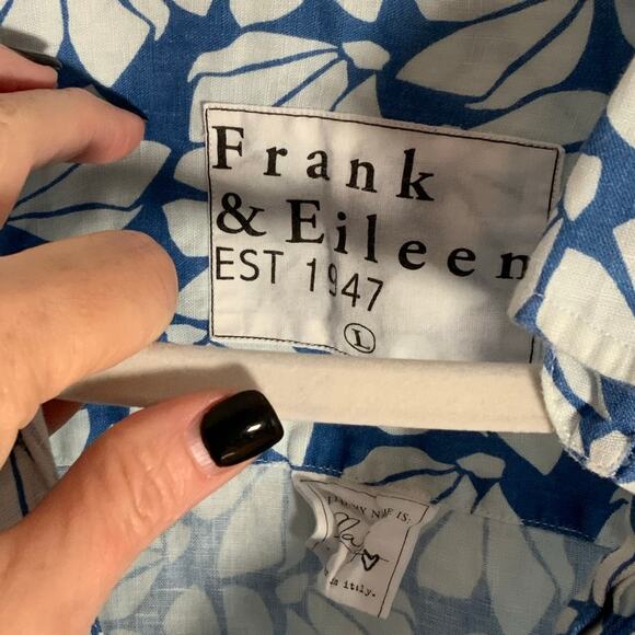 Frank & Eileen Mary Classic Linen Shirt Dress size large - Picture 3 of 6